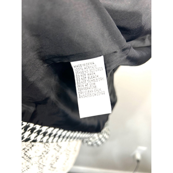 Women's Nygard Black & White Houndstooth Blazer Petite oversized collar Size 16 - Picture 10 of 10